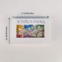 6pcs 5.8cm*5.8cm Shell-Themed Scented Candle Gift Set With Pearl & Glitter Accents - 6 Unique Scents For Romantic Ambiance, Perfect For Valentine's Day & Graduation Gifts Candles With Crystal & Ocean Shell Decor