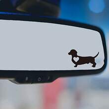 1 miếng dán xe hình chó Dachshund, chó nhỏ, người yêu chó, đề can gương chiếu hậu, đề can vinyl, thích hợp cho ô tô, xe máy, cản xe tải, trang trí máy tính xách tay và máy tính - Một cỡ - Xem 8