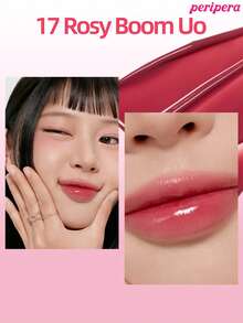 Peripera Son bóng K-Beauty Water Bare Tint, Son bóng dạng nước như gương, Son bóng dạng thủy tinh, Làm đầy môi, Dưỡng ẩm tự nhiên, Nhẹ, Tăng cường độ bóng lâu trôi, Thoải mái, Không dính, Có thể đắp mặt nạ, Không có màng trắng, K-Beauty, Trang điểm Hàn Quốc - #17 Rosy Boom Up - Xem 3