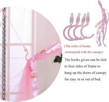 Canopy Bed Curtains Full - 4 Corner Canopy For Beds, Bed Canopy For Girls Adult, Bedroom Decor (Full Size, White),11376872