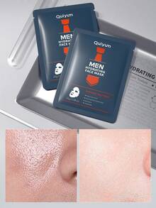 20 Pcs Moisturizing QUIYUM Men Hydrating Face Mask,25g Oil Control Facial Mask Improves Overall Completion Men'S Moisturizing Facial Mask Gift For Father, Father's Day For Man All Skin Types - Men - View 2