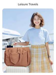 Versatile Multi - Color Tote Bag With Bow – Chic Design, Roomy Compartments, Fits Work, Shopping & Travel & Daily Errands - Black - View 5