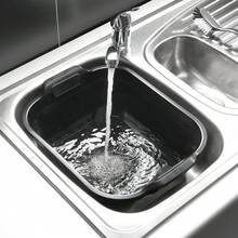 Addis 517936 Large Rectangular 10 Litre Washing Up Bowl With Handles, Black, 39 X 32 X 14 Cm - Gris claro reciclado ecológico - Ver 12