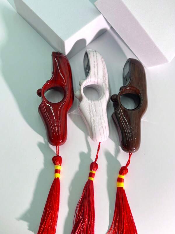 Prayer Beads With Red Tassel, Wooden Grain Rotating Bead LCD Digital Counter, Convenient For Prayer Counting, People Counting And Other Functions