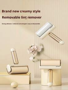 1 套可重复使用的除毛器，含替换纸，家居及宠物毛发清洁工具，滚筒刷适用于衣物、床上用品、沙发（高效去除毛发，滚筒可水洗） - 彩色 - 查看 11