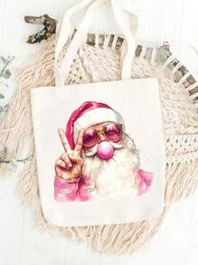 Funny Santa Claus Christmas Blowing Bubble With Sunglasses DIY Iron-On Heat Transfer Sticker Decal Patch, Suitable For T-Shirts, Sweatshirts, Fabric, Pillowcases, Canvas Bags And Clothing Decoration, Xmas Merry Christmas New Year Retro Holiday Party Decor, 10inch