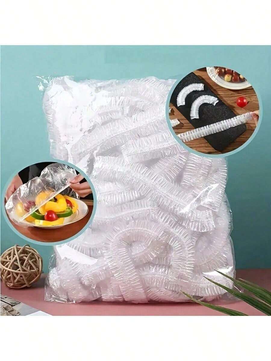 Gói 300/100/200 chiếc nắp đậy bằng màng bọc thực phẩm - Dùng một lần, thích hợp cho bát đĩa, nhà hàng, tiệc nướng BBQ, sử dụng tại nhà. - Nhiều màu - Xem 1