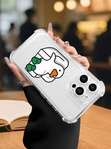 Simple And Beautiful Printed Cartoon Style Cartoon Goose Print Soft Shell Elegant And High-End Light Luxury, Durable And Long-Lasting, Resistant To Scratches And Drops (For National Day, National - 無色 - 查看 3
