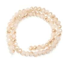 1 buah Manik Kristal Abacus Pipih Berfaset Warna Giok Putih & Amber, Manik-manik Serbaguna untuk Kerajinan Tangan DIY, Cocok untuk Gelang, Kalung, Perhiasan, Perhiasan Unik, Tali Ponsel, Gantungan Kunci, Manik-manik Grosir - Setengah amber giok putih - View 10