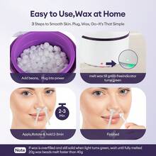 Foreverlily Mini Wax Kit – Specially Designed For Nose Hair, Ear Hair, And Eyebrows | Compact & Portable - 紫色 - 查看 6