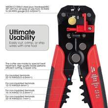 Non-Slip Crimper Cable Cutter Automatic Wire Stripper Multifunctional Stripping Tools Crimping Pliers Terminal 0.2-6.0mm² Tool - Multicolor - View 7