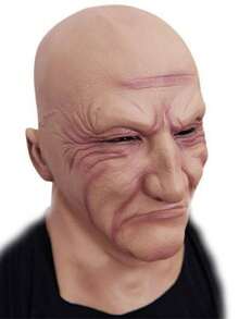 1 件恐怖鬼魂乳胶全头面具，搞笑秃头黑帮设计，适用于密室逃脱、节日鬼屋、恐怖化妆舞会 - 彩色 - 查看 6