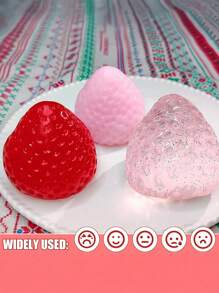 1pc Unique Strawberry Squeeze Toy - Stress Relief, Focus Enhancing Small Toy, Slow-Rebound, Vibrant Red With Realistic Texture, Ideal Gift For Friends On Birthdays, Birthday Gift|Playful Design|Slow Rebound Toy, Strawberry Gifts,Christmas And Halloween Party Gift - Multicolor - View 9