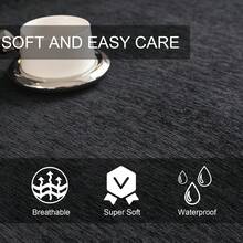 Waterproof Sofa Cover, Sofa Couch Slipcover With Tassels, Durable Washable Universal Furniture Cover Non-Slip Sofa Couch Cover Blanket Sofa Cover Blanket Sofa Throw Blanket Furniture Protector For Bedroom Office Living Room Home Decor - 黑色 - 查看 3