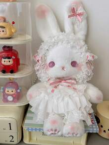 Japanese Cartoon Lolita Lolita Rabbit Crossbody Bag Pearl Chain Shoulder Bag - White - View 4