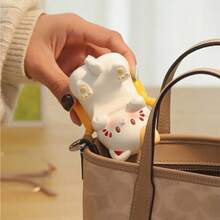 1 Peça Figura Decorativa de Gato Fofo, Suporte de Telefone Adorável, Ornamento de Mesa