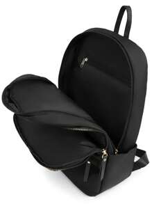 防水大容量多功能时尚街头风格休闲背包 - 黑色 - 查看 7