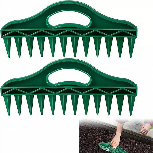 1 pieza Sembradora, Perforadora, Perforadora de Semillas y Plántulas, Distribuidora de Semillas, Conjunto Sembradora y Perforadora de Suelo, Herramienta de Jardín Portátil, Adecuada para Plantas Vegetales, Macetas y Plántulas