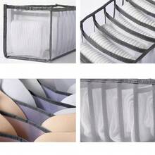 1/3 Stücke Schublade & Fach Unterwäsche Aufbewahrungsbox, Heim Kleiderschrank Aufbewahrungstasche für Kleidung & Socken, aus Mesh-Gewebe gefertigt, Dekoration für Feiertage, Zimmer, Schlafzimmer, Kleider, Hosen, Schuhe, Jeans, Stiefel, Röcke