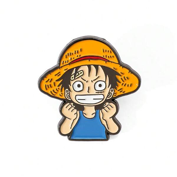 ONE PIECE ONE PIECE 1 Pc Adventure Cartoon Brooch Cute Monkey D. Luffy Enamel Pin Metal Badge Jewelry Clothes Backpack Accessories Gift For Friends Office Accessories Shirts Jacket Halloween Clothes Pin Funny Teacher Gifts Costume Accessories Bag Charms Christmas