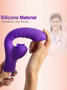 Vibrador con lengüeta para estimular el clítoris de las mujeres, con 20 velocidades, vibrador de silicona recargable de 2 en 1 para placeres sexuales adultos.