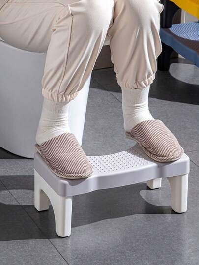 1pc Anti-Slip Toilet Stool, Thickened U-Shaped Footrest, Comfortable And Stable Seating, Pregnant Women Footstool, Commode Stool