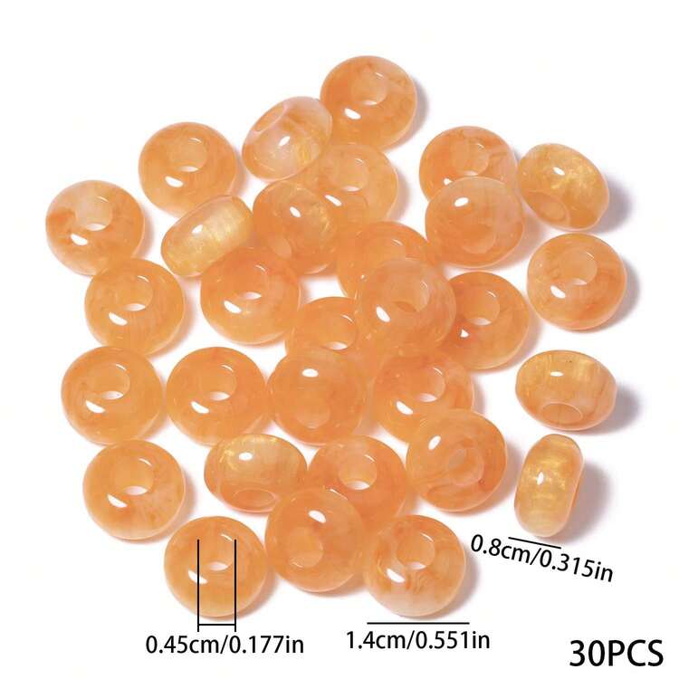 30 hạt nhựa hình mắt mèo nhiều màu sắc, lỗ to, kích thước 14x8mm, dùng để làm mặt dây chuyền, khuyên tai, vòng tay, vòng cổ và phụ kiện trang sức. - Hạt - Xem 9