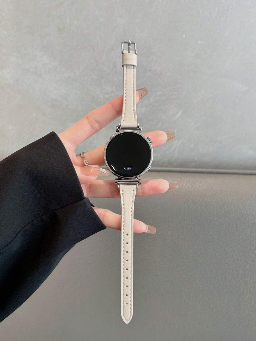 1件 PU 手錶錶帶,相容於 Galaxy Watch 7、Galaxy Watch 5、Galaxy Watch 6、4,適用 40mm/42mm/43mm/44mm/45mm/46mm/47mm,20mm/22mm - 米色 - 查看 1