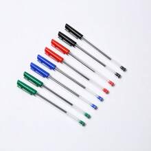 100 支圆珠笔防水创意塑料圆珠笔，适合男女学生、书写、笔记、标记、绘图、文具、学校用品返校