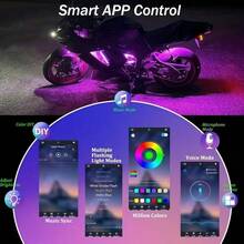 6 In 1 Motorcycle LED Neon Light Strip, Motorcycle Accessories, 16 Million Colors, APP And Remote Control, Hard Wiring, Multi-Function Display, Suitable For Most Models, Motorcycle LED Neon Light Kit - 6 In 1 Motorcycle LED Neon Light Strip - View 7