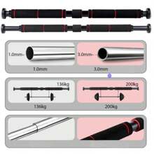 Pull-Up Bar With Soft Grip Door Bar Horizontal Bar Gymnastic Bar Door Frame