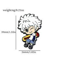 1pc Hot-Blooded Cartoon Anime  Cartoon Character Two-Dimensional Killua Zoldyck Metal Brooch Bag Accessories - Multicolor - View 13
