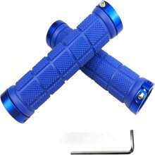 MTB Bike Handlebar Grips Soft Rubber Comfortable Non Slip Cycling Accessories With Plastic End Caps For Mountain Bike Road Bike