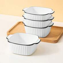 小型迷你烤盘套装，带手柄的方形烤盘，适用于烤箱、微波炉和洗碗机的陶瓷烤盘 - 彩色 - 查看 20