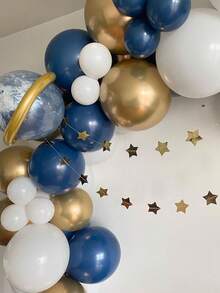 50个5英寸海军蓝派对气球，生日装饰气球，婚礼，性别揭晓派对，毕业派对气球 - 藏蓝色 - 查看 5