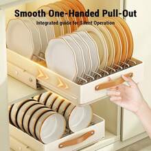 Telescopic Drawer With Handle & Adhesive, Extendable Drawer For Kitchen Cabinets, Spice Rack, Drawer Organiser, Kitchen Storage Shelves For Kitchen, Bathroom, No Drilling - 25*48CM - View 8