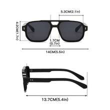 Transparent Green Double Bridge Retro Fashion Glasses - Street Style Protective Model, Combining Retro And Modern, Suitable Casual And Formal Wear, Durable Frame, Unisex - 透明紅色漸層粉紅色 - 查看 6