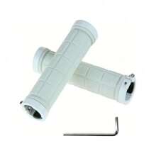 MTB Bike Handlebar Grips Soft Rubber Comfortable Non Slip Cycling Accessories With Plastic End Caps For Mountain Bike Road Bike