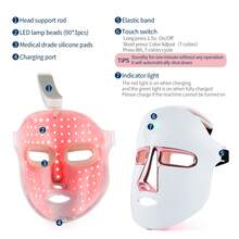 Foreverlily Rechargeable LED Face Mask With 270 Beads - 7 Color Modes, USB Powered, Perfect Mother's Day Gift & Valentine's Day Gift For Mom - White - View 3