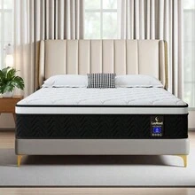 LoyRoad 12/14 Inch Memory Foam Queen Mattress, Twinxl, Full, Queen, King Mattress, Built-In Independent Pocket Spring, Provides Edge Support, Medium Hardness, Does Not Contain Fiberglass, No Odor, Strong Breathability, Anti-Fall And Wear-Resistant