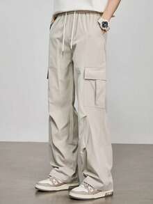 Men Pants - 米色 - 查看 4