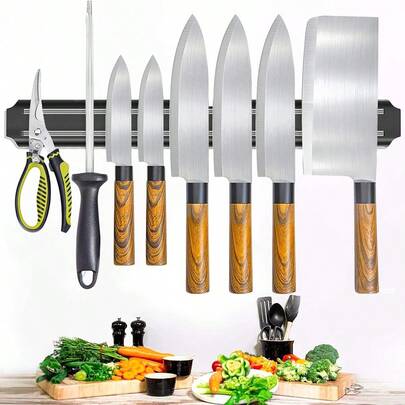 Magnetic Knife Holder For Wall, 7.8in/13in/15in/18.9in/21.6in Magnetic Knife Strip For Kitchen Knives Garage Workshop Tools, Multipurpose Magnetic Knife Rack Bar, Christmas Gift