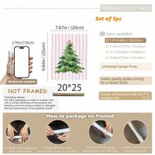 1 buc. Artă de perete de Crăciun, Brad de Crăciun verde vintage cu fundal roz, Decorațiuni de Crăciun roz distractive, Artă festivă, Descărcați acum Potrivit pentru camere de copii, creșe, dormitoare de petrecere pentru băieți și fete, decorațiuni pentru sălile de clasă de grădiniță, Impermeabil. Tapet decorativ pentru tăblia de pat, Decorațiuni de petrecere, Cadouri