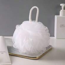 1pc Bath Loofah Sponge, Shower Loofah Exfoliating Body Scrubber Sponge, Bath Mesh Pouf Ball For Women And Men Home Bathroom Decor Fall Decor Back To School - Multicolor - View 6