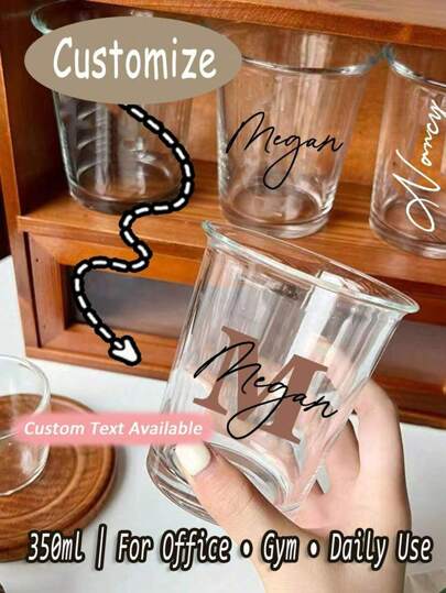 Custom Name Water Cup, Personalized Clear Tumbler, Clear Name Cup, Custom Drink Cup, Office Use Cup, Gym Water Bottle, Bridesmaid Gift Cup, Custom Text Cup, Daily Hydration Cup, Personalized Drinkware Custom Text Drink Cup For Office Gym Daily Use, Bridesmaid Gift Water Bottle, Back To School, Gifts For Hollween Christmas