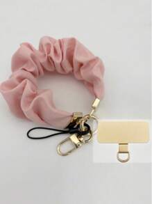 1pc Foldable Fabric Lanyard Strap, Elegant Women Phone Hanging Rope, Anti-Drop Phone Lanyard, Creative Phone Strap, Anti-Lost Phone Cord (Compact & Space-Saving)