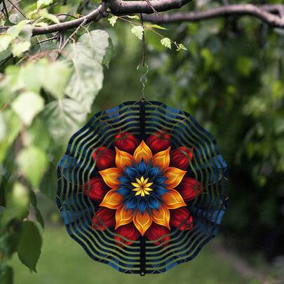 2D Wind Spinner Metal Garden Decor, Memorial Gift, Outdoor Porch Lawn Ornament, Spring Summer Decoration, No Electricity Or Battery Needed