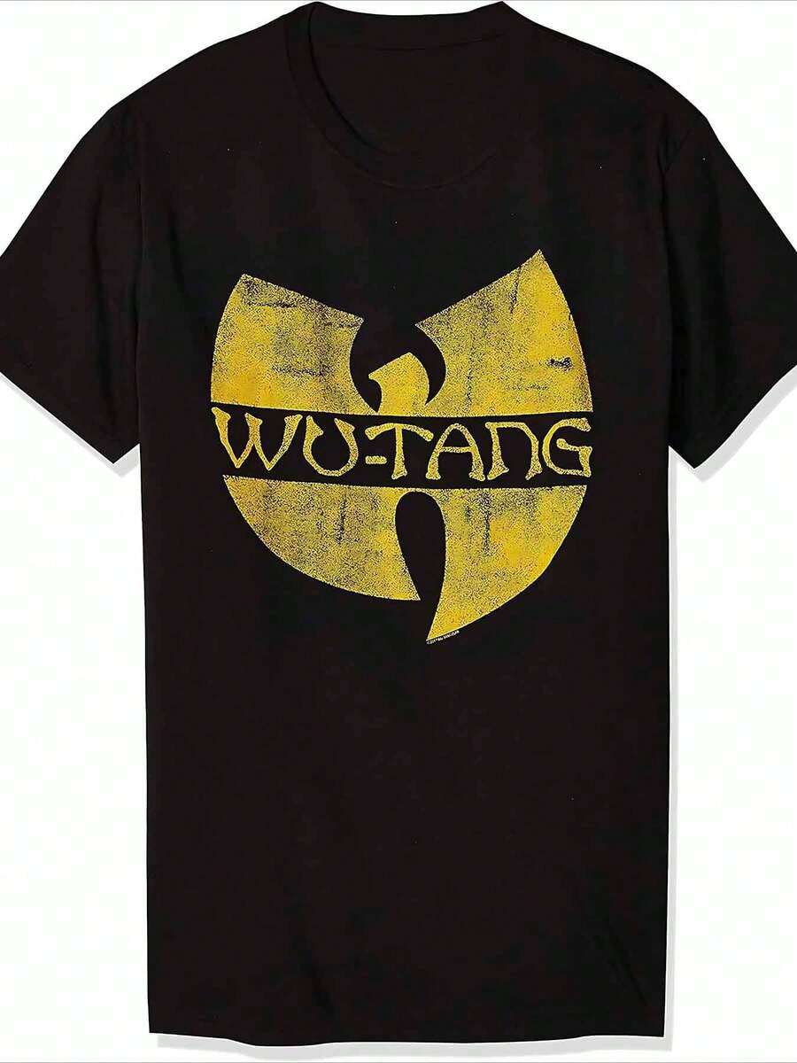 Camiseta clásica amarilla de 220 g para hombre con el logotipo de Fe Amen SW u Tang Clan - Negro - Ver 1