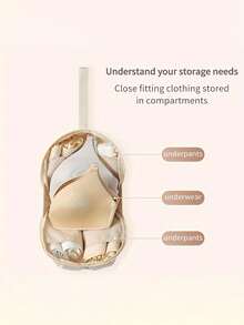 1pc Round Underwear Storage Bag, Lightweight And Easy To Carry, Ideal For Organising Bras And Underwear When Travelling. Convenient For Sorting And Storing, Can Be Carried By Hand Or Hung Up, One For Each Family Member, A Must-Have For Home And Travel. - Multicolor - View 5