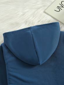 Young Boy Solid Color Drop Shoulder Long Sleeve Zip Front Casual Loose Hoodie Jacket, Suitable For Autumn And Spring Wear. This Jacket Is Not Only Suitable For Going To School, But Also Suitable For Wearing At Home.